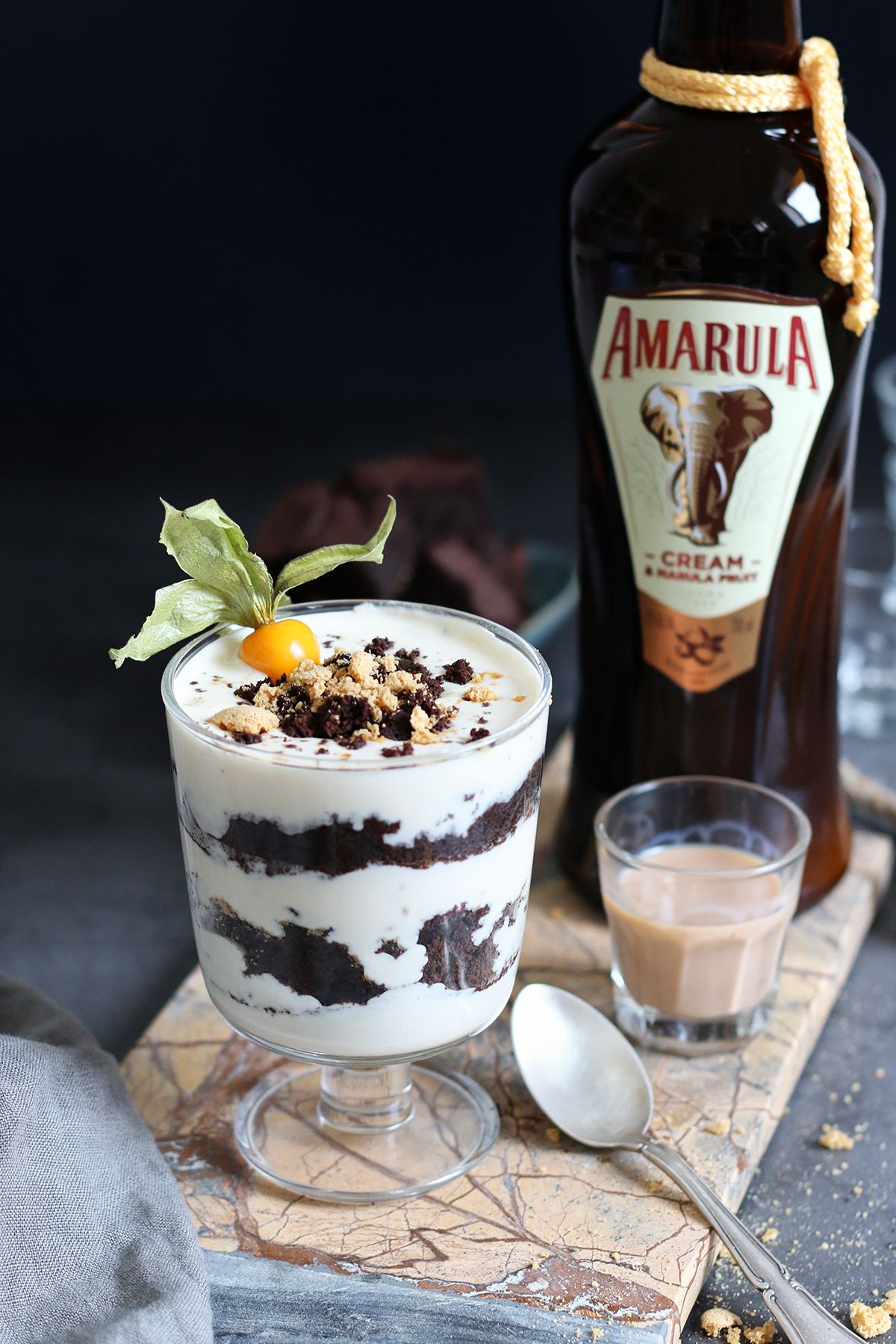 Amarula Brownie Trifle
